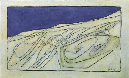 Achille Perilli(Roma 1927)UN PO' DI NOIAtecnica mista su tela, cm...