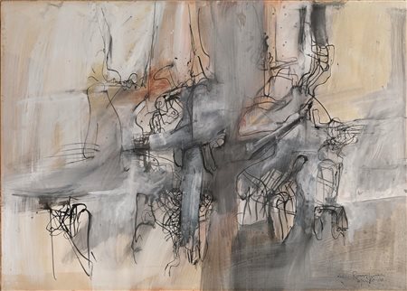 Bepi Romagnoni(Milano 1931 - Capo Carbonara 1964)COMPOSIZIONEgouache e...