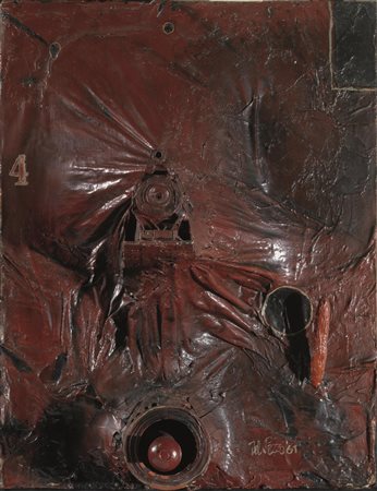 Lucio del Pezzo(Napoli 1933)IL DIABOLICO DOTTOR SCHWARZassemblaggio...