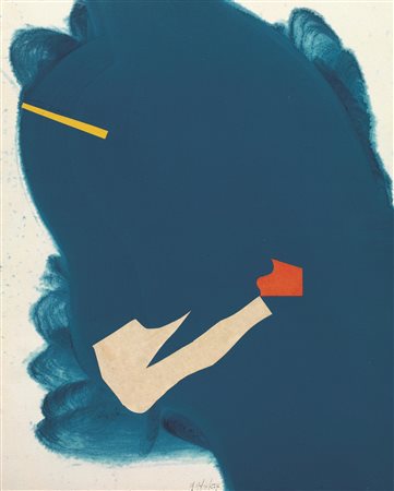 Sergio Dangelo(Milano 1932)SENZA TITOLOolio su tela, cm 50x40firmato e...