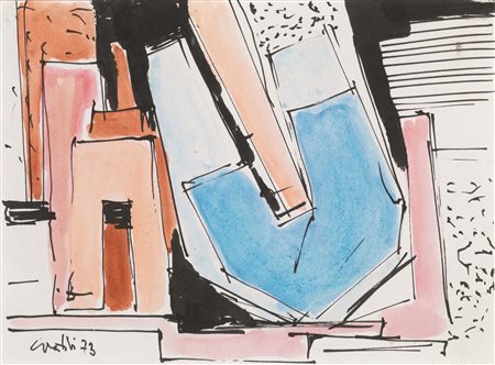 Gualtiero Nativi(Pistoia 1921 - Greve in Chianti 1999)COMPOSIZIONEacquerello...