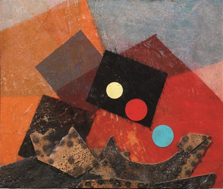 Roberto Crippa(Milano 1921 - Bresso 1972)BATEAUXcollage polimaterico e...