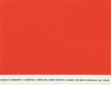 Emilio Isgrò(Barcellona Pozzo di Gotto 1937)MIKHAIL GORBACIOV (A SINISTRA)...