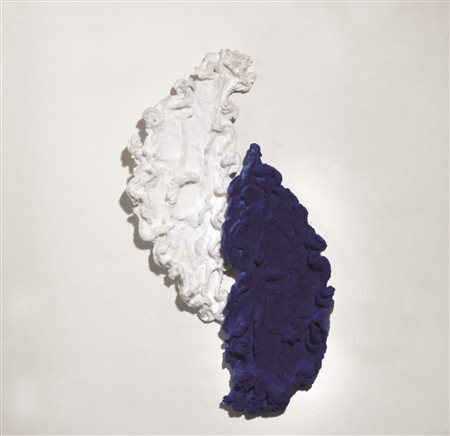 Pino Pinelli(Catania 1938)PITTURA B. BL.tecnica mista, cm 48x48sul retro:...