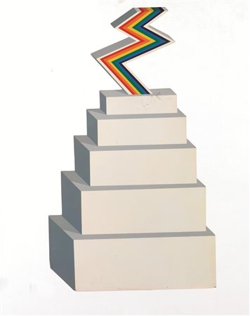 Lucio del Pezzo(Napoli 1933)SENZA TITOLOmetallo sagomato, cm 63,5x37,5; es....