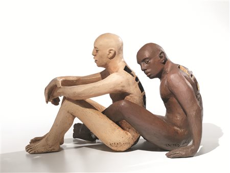 Paola Epifani Rabarama(Roma 1969)ANIMAbronzo dipinto, cm 24x23x35; es....