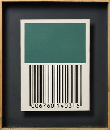 FRANCO VACCARI "Barcode" 1992
tecnica mista su cartone telato in cassetta origin