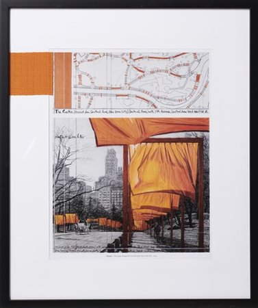 Christo "The Gates, Project for Central Park, New York" 2003
litografia offset e