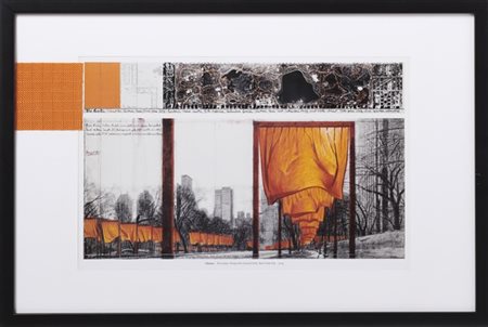 Christo "The Gates, Project for Central Park, New York" 2004
litografia offset e