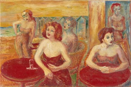Aligi Sassu "Donne sulla terrazza" 1953
olio su tela
cm 50x74,5
Firmato in basso