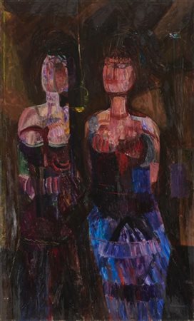 Bruno Cassinari "Donna allo specchio" 1963
olio su tela
cm 146x89
Firmato e data