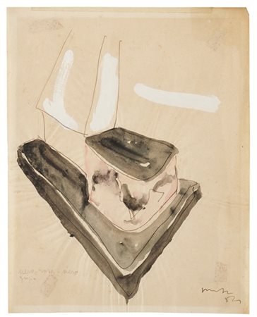 Lucio Fontana "Studio per camino" 1952
china e acquerello su carta
cm 28,5x22,5