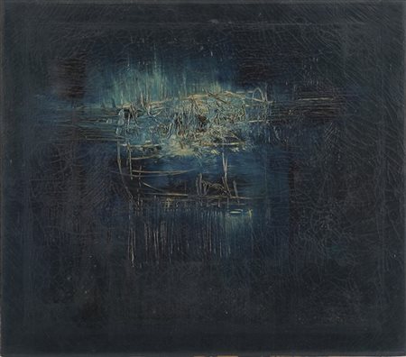 Tano Festa "Pittura" 1959
olio su tela
cm 70x80
Firmato, titolato e datato Maggi