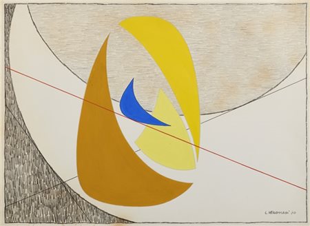 Luigi Veronesi "Senza titolo" 1970
tempera e matita su carta
cm 46,5x63,5
Firmat