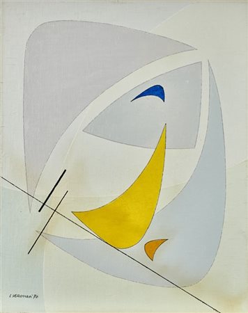Luigi Veronesi "Composizione" 1970
olio su masonite
cm 50x40
Firmato e datato 70