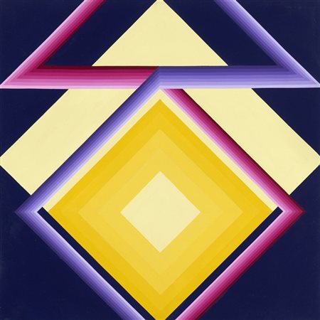 Fernanda Fedi "Strutture e spazio (AG27)" 1972
acrilico su tela
cm 100x100
Firma