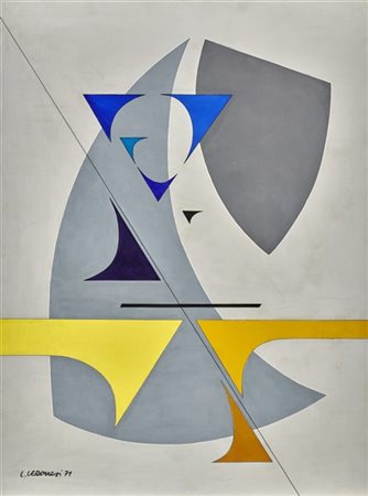 Luigi Veronesi "Composizione L9" 1971
olio su tela
cm 80,5x60,5
Firmato e datato
