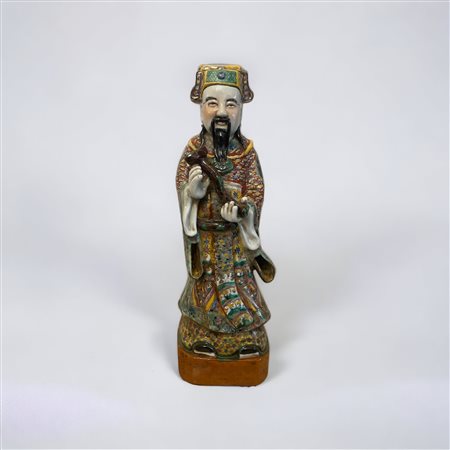  
Figura di saggio orientale Cina, meta XX secolo
 55 H x 17cm alla base