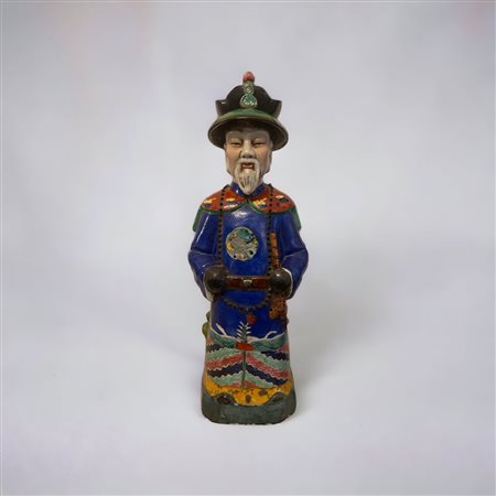  
Figura di guerriero orientale Cina, metà XX secolo
 52 cm (h)