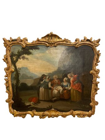  
La mosca cieca Scuola italiana-  seconda metà XVIII sec.
olio su tela 63 x 80 cm