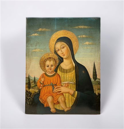  
Madonna con bambino Scuola italiana del XX secolo
 50 x 39 cm