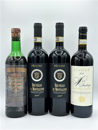  
Fattoria Barbi, Brunello di Montalcino - Piccini, Brunello di Montalcino - Felsina, Chianti Classico Berardenga 
Italia-Toscana 0,75