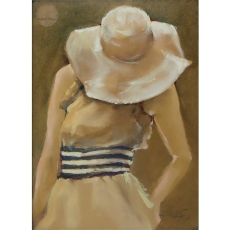 Franco Tardonato (Varese 1938)  - Donna con cappello