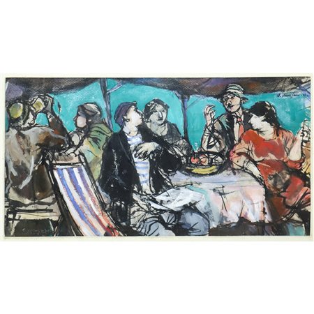 Scena conviviale di carattere popolare, 1954