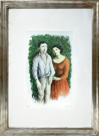 Domenico Purificato (Fondi 1915-Roma 1984)  - Coppia di uomo e donna, 20° secolo