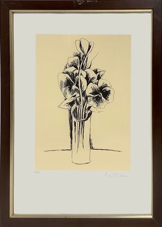 Sebastiano Milluzzo (Catania 1915-Catania 2011)  - Fiori in vaso