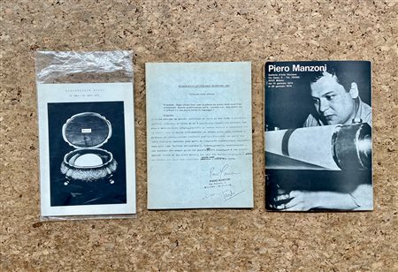 PIERO MANZONI Lotto unico di 3 rari cataloghi: Piero Manzoni 1933-1963. Werke...