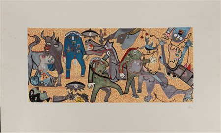 Enrico Baj (Milano 1924-Vergiate 2003)  - Guernica d'après Picasso