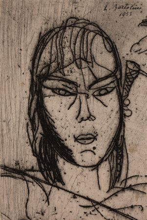 Luigi Bartolini (Cupramontana 1892-Roma 1963)  - La zingara, 1953