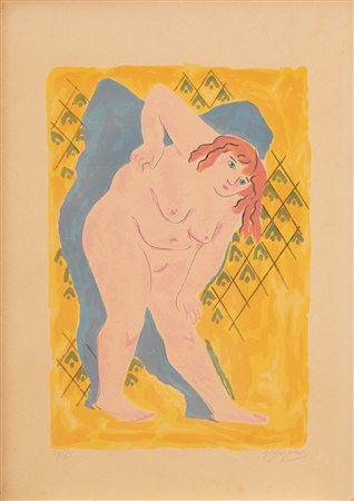 Giuseppe Capogrossi (Roma 1900-1972)  - Donne n°6, 1944