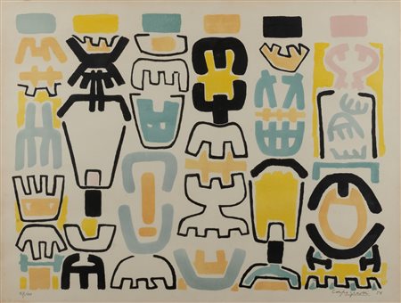 Giuseppe Capogrossi (Roma 1900-1972)  - Superficie, 1956