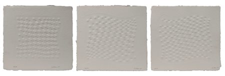 Enrico Castellani (Castelmassa 1930-Viterbo 2017)  - Tre superfici, 1995