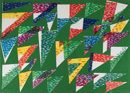 Piero Dorazio (Roma 1927-Perugia 2005)  - Composizione con triangoli, 1991