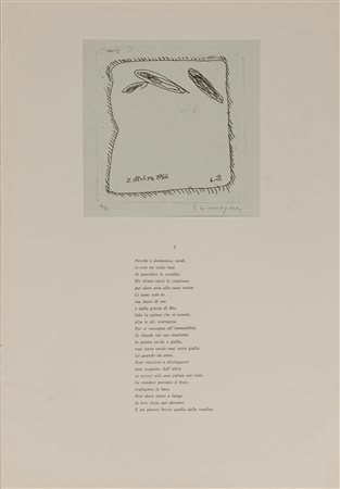 Leonardo Sinisgalli (Montemurro 1908-Roma 1981)  - Le pagine. Le finestre di via Rubens con 3 acqueforti, 1962