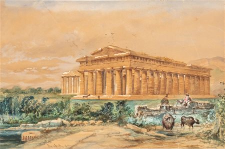 EDOARDO ROSKILLY (XIX secolo), Tempio di Nettuno a Paestum