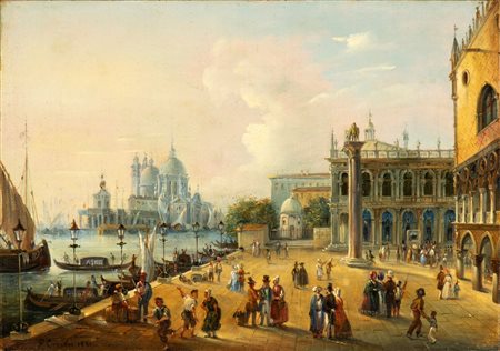GIUSEPPE II CANELLA (Venezia 1837-Padova 1913), Veduta di Venezia