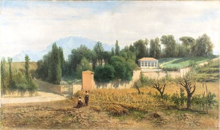 ACHILLE BEFANI FORMIS (Napoli 1832-Milano 1906), Paesaggio di campagna