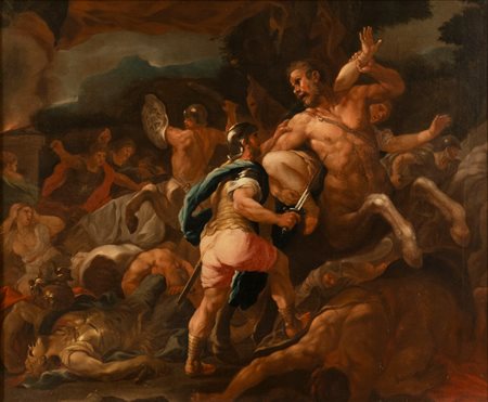 Scuola napoletana, secolo XVIII - Battaglia tra Centauri e Lapiti