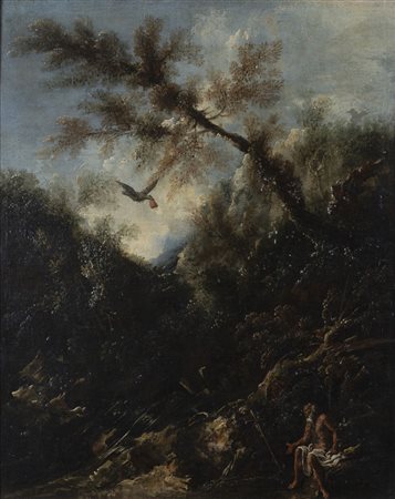Antonio Francesco Peruzzini (Ancona 1643 o 1646-Milano 1724)  - San Paolo Eremita e il corvo