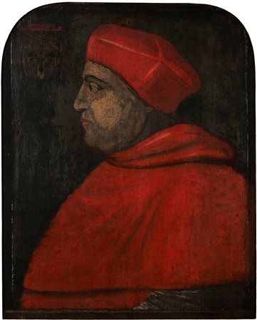 Seguace di Hans Holbein il Giovane - Ritratto del Cardinale Thomas Wolsey di profilo