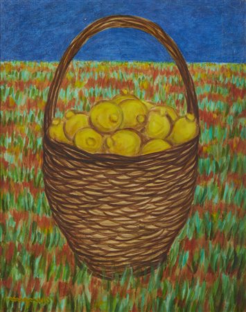 MIGNECO GIUSEPPE (1908 - 1997) - Cesto di limoni.