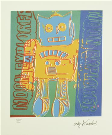 D'apres Andy Warhol MOON EXPLORER fotolitografia su carta, cm 43x35; es....