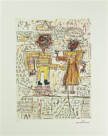 D'apres Jean Michel Basquiat UNTITLED foto-litografia, cm 70x50; es. 32/250...