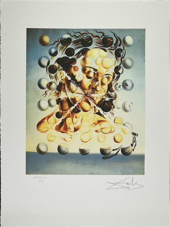 Da Salvador Dali' GALATEA DELLE SFERE stampa tipografica su carta cotone, cm...