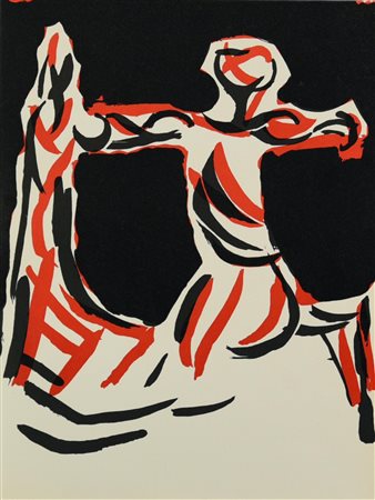 Da Marino Marini CAVALIERE fotolitografia su carta, cm 31x24,5