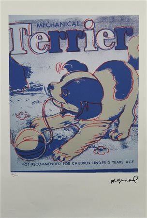 D'apres Andy Warhol TERRIER fotolitografia su carta Arches, cm 57x38; es....